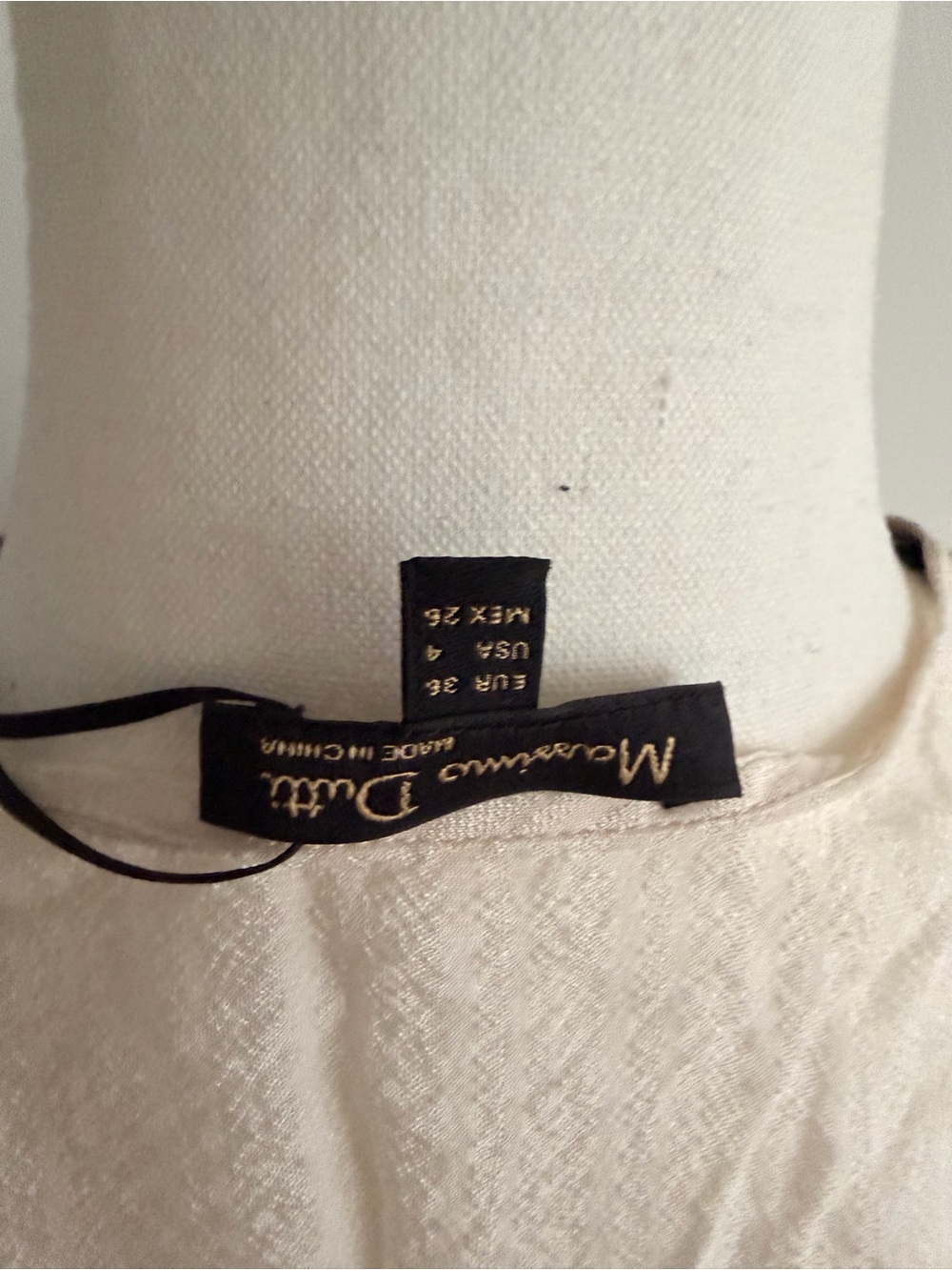 Massimo Dutti Cream Textured Ruffle Blouse - Picture 3 of 4